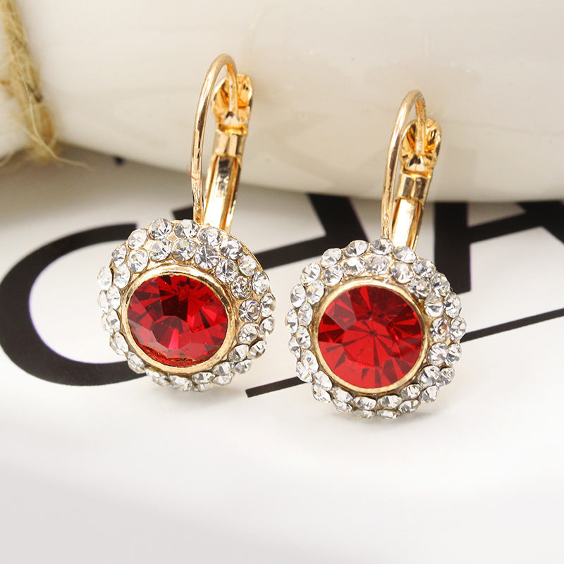Jewelry Classic Moon River Earrings Diamond Round Versatile Earrings