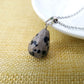 Multi-faceted Natural Stone Drop Shape Pendant Necklace Personality Clavicle Chain Necklace Versatile Clothing Accessories