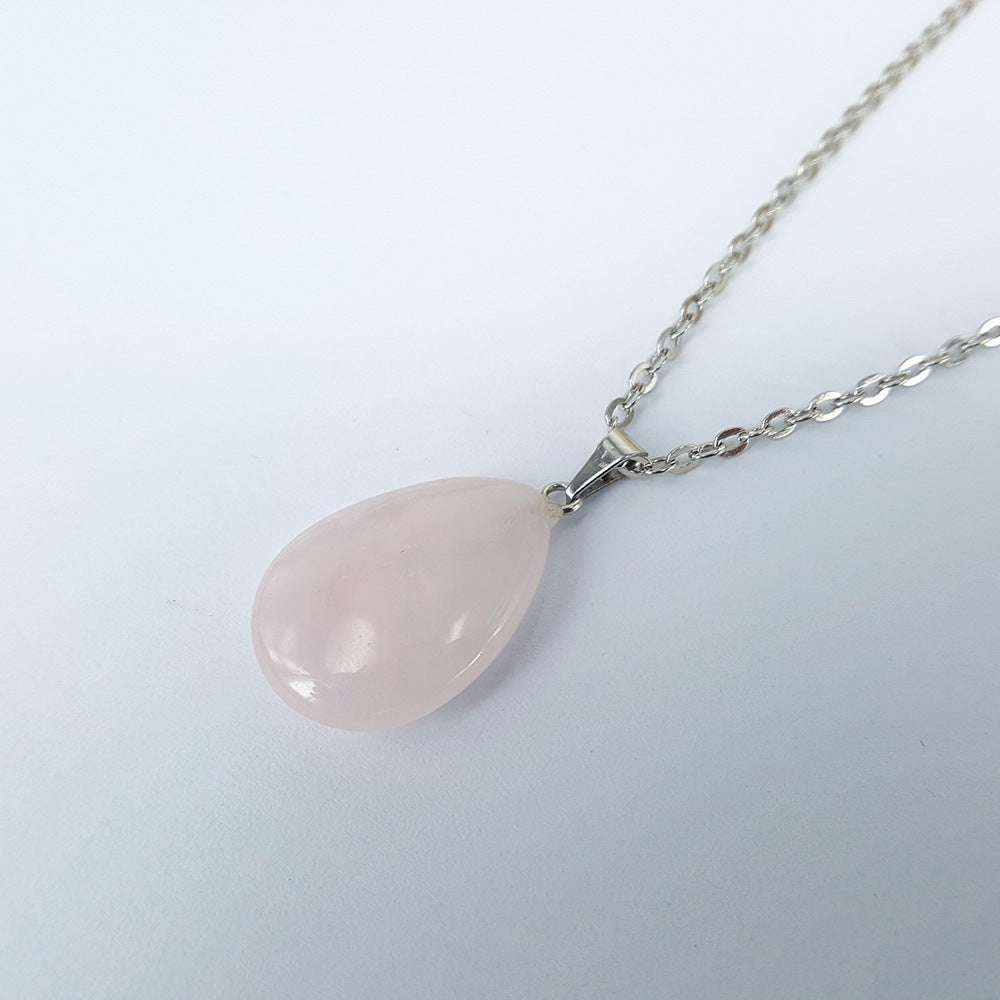 Clothing Accessories Necklace Simple Water Drop Necklace Clavicle Chain Natural Stone Pendant With Chain