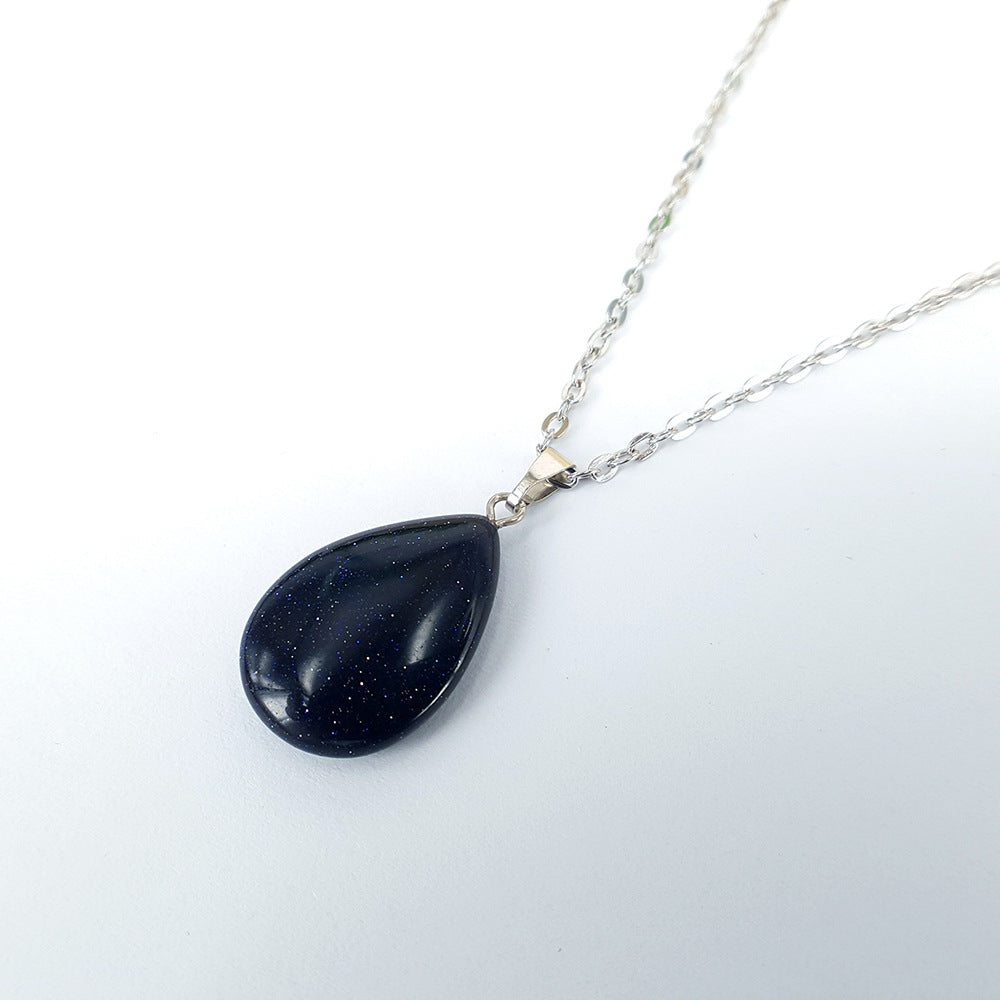 Clothing Accessories Necklace Simple Water Drop Necklace Clavicle Chain Natural Stone Pendant With Chain