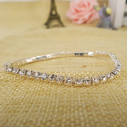 High Elastic Claw Chain Single Drain Diamond Bracelet Bridal Wedding Dress Accessories Diamond Bracelet
