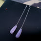 Drop-shaped earrings long tassel petal earrings retro Hanfu ear jewelry 925 earrings stall