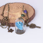 Fashion Rose Flower Glass Shade Pendant Summer Beach Preserved Flower Necklace Ornaments