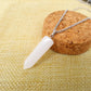 Natural stone crystal hexagonal column bullet necklace fashion creative white turquoise clavicle chain birthstone series