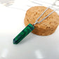 Natural stone crystal hexagonal column bullet necklace fashion creative white turquoise clavicle chain birthstone series