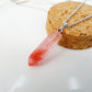 Natural stone crystal hexagonal column bullet necklace fashion creative white turquoise clavicle chain birthstone series