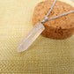 Natural stone crystal hexagonal column bullet necklace fashion creative white turquoise clavicle chain birthstone series
