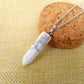 Natural stone crystal hexagonal column bullet necklace fashion creative white turquoise clavicle chain birthstone series