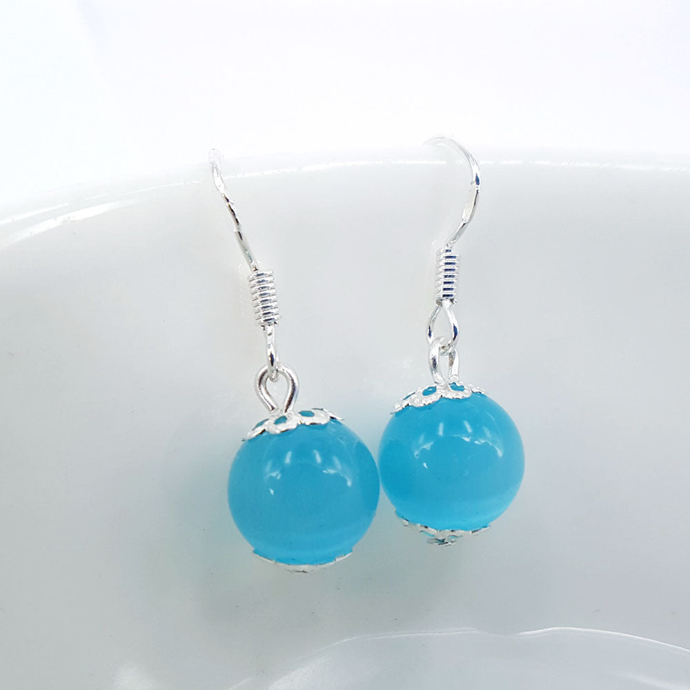 Ze Tian Ji Mo Yu Opal Ancient Earrings Retro Palace Hanfu Earrings Net Red Explosive Jewelry Stall