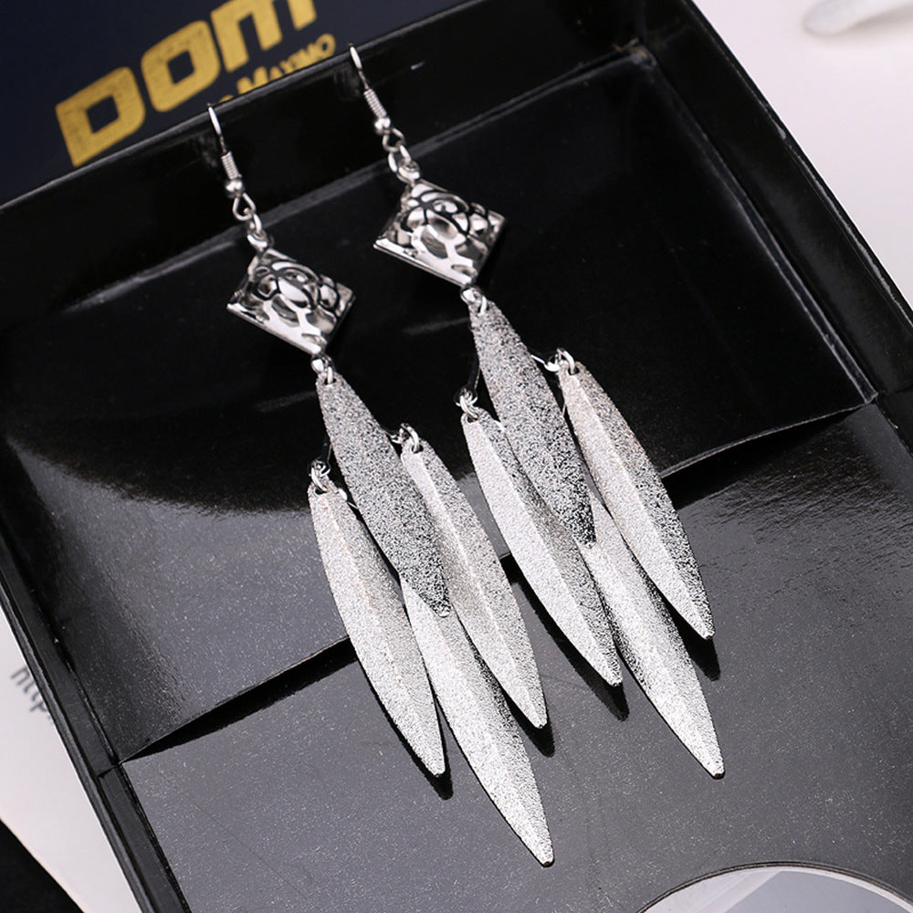 Classic Fashion Elegant Personality Willow Leaf Earrings Earrings Jewelry