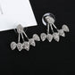 Earrings full of diamond drop earrings front and rear hanging ear hanging personality popular earrings jewelry
