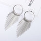 Circle multi-layer long and short tassel stud earrings retro fashion earrings