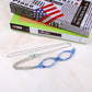Camouflage Folding Reading Glasses Necklace Pendant Handheld Glasses HD Reader Long Sweater Chain