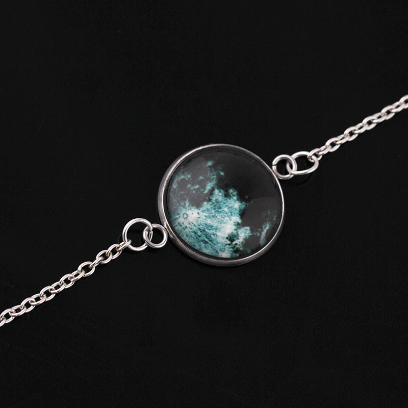 Creative Harajuku Universe Fantasy Starry Sky Time Gem Luminous Bracelet Personality Luminous Moon Bracelet Jewelry