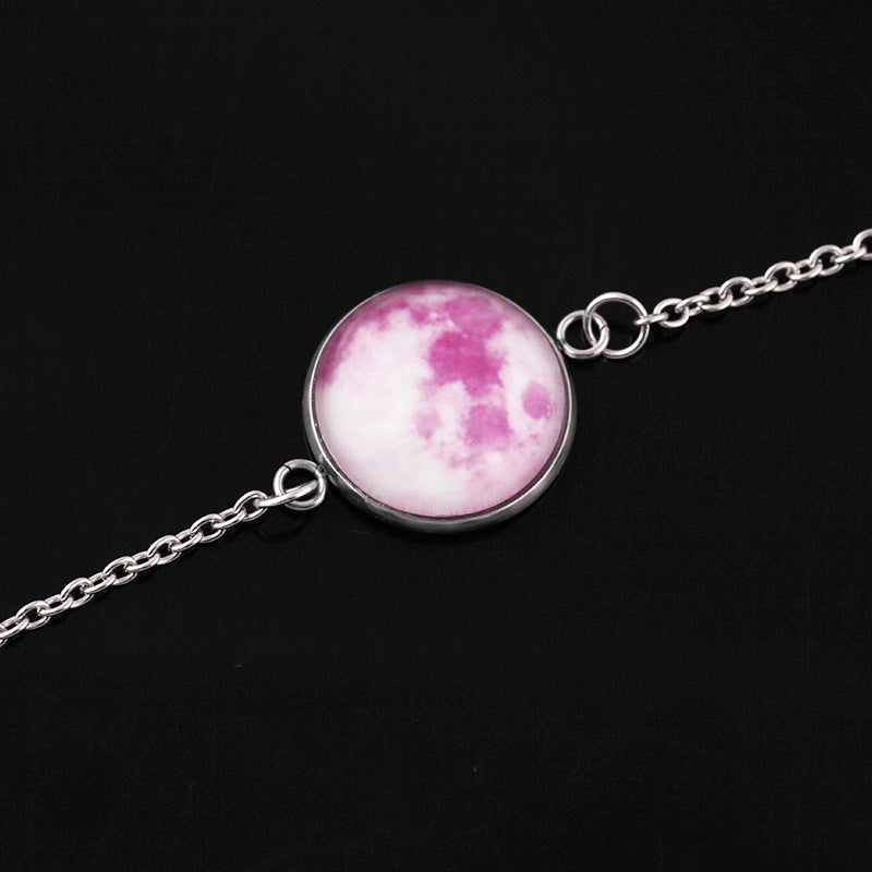 Creative Harajuku Universe Fantasy Starry Sky Time Gem Luminous Bracelet Personality Luminous Moon Bracelet Jewelry