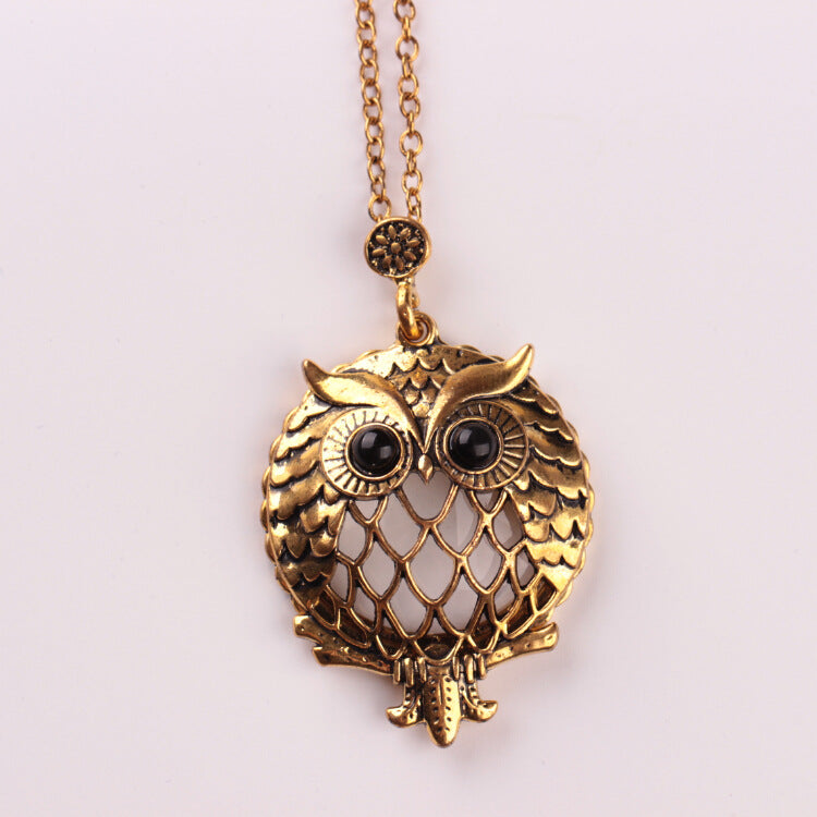 Fashion personality magnifying glass necklace creative retro animal pendant jewelry