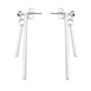 Edition Temperament Earrings Geometric Asymmetric One-word Alloy Stud Earrings Simple Vertical Strip Earrings