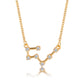 Fashion zircon pendant twelve constellation guardian necklace four seasons short clavicle chain Valentine's Day