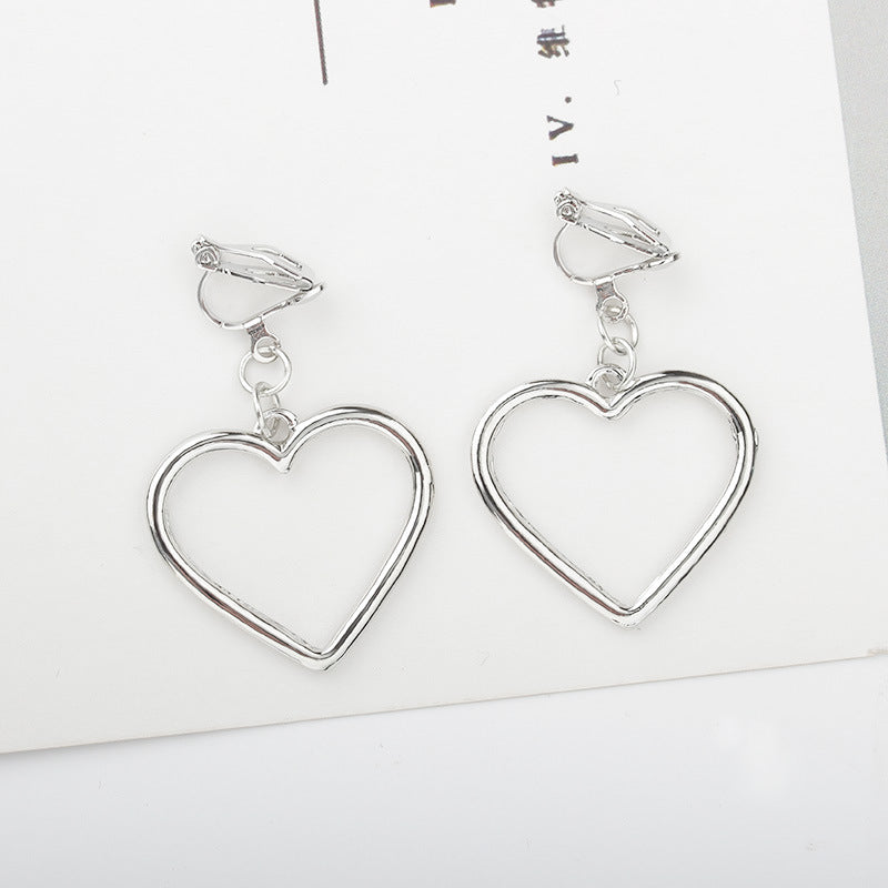 Fresh Ear Jewelry Harajuku Hollow Heart Earrings Soft Girl Earrings Ladies Earrings