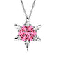 Temperament natural gemstone necklace silver-plated snowflake diamond necklace Christmas gift pendant sweater chain