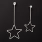 Ins hollow out five-pointed star earrings fashion temperament personality design asymmetrical earrings earrings net red earrings