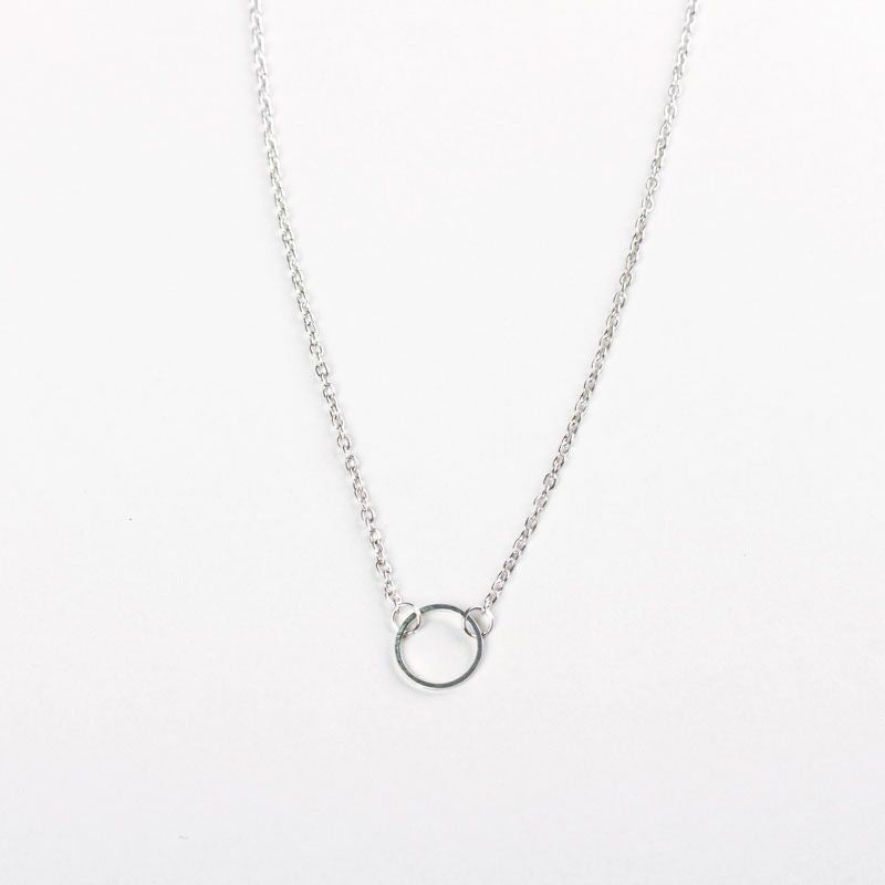 Simple Simple Chain Metal Circle Short Necklace Simple Adjustable Clavicle Chain Net Red Necklace Female