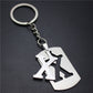 Stall 26 letters stainless steel tag car key chain key ring couple small gift pendant