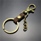 Top Layer Cowhide Key Chain Chain Belt Chain Key Ring Dog Buckle 1 Colors Leather Bag Pendant Antique Bronze