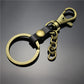 Top Layer Cowhide Key Chain Chain Belt Chain Key Ring Dog Buckle 1 Colors Leather Bag Pendant Antique Bronze