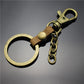 Top Layer Cowhide Key Chain Chain Belt Chain Key Ring Dog Buckle 1 Colors Leather Bag Pendant Antique Bronze