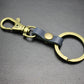 Top layer cowhide key chain key ring dog buckle 4 colors genuine leather bag pendant accessories ancient bronze color