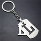 Stall 26 letters stainless steel tag car key chain key ring couple small gift pendant