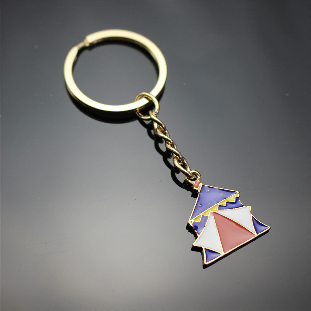 Dream Castle Pendant Keychain Drop Oil HD Effect Exquisite Pendant Gift Mixed Batch