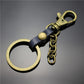 Top Layer Cowhide Key Chain Chain Belt Chain Key Ring Dog Buckle 1 Colors Leather Bag Pendant Antique Bronze