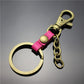 Top Layer Cowhide Key Chain Chain Belt Chain Key Ring Dog Buckle 1 Colors Leather Bag Pendant Antique Bronze
