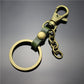 Top Layer Cowhide Key Chain Chain Belt Chain Key Ring Dog Buckle 1 Colors Leather Bag Pendant Antique Bronze