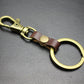 Top layer cowhide key chain key ring dog buckle 4 colors genuine leather bag pendant accessories ancient bronze color