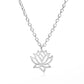 Fashion Simple Hollow Lotus Necklace Clavicle Chain Alloy Plating Three-color Lotus Jewelry Russian Jewelry