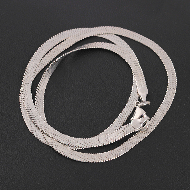 Fashion Snake Bone Chain Simple Personality Clavicle Chain Copper Necklace Jewelry