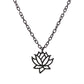 Fashion Simple Hollow Lotus Necklace Clavicle Chain Alloy Plating Three-color Lotus Jewelry Russian Jewelry