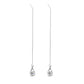 Personality earrings zircon water drop tassels asymmetrical ear wire women's long earrings temperament earrings