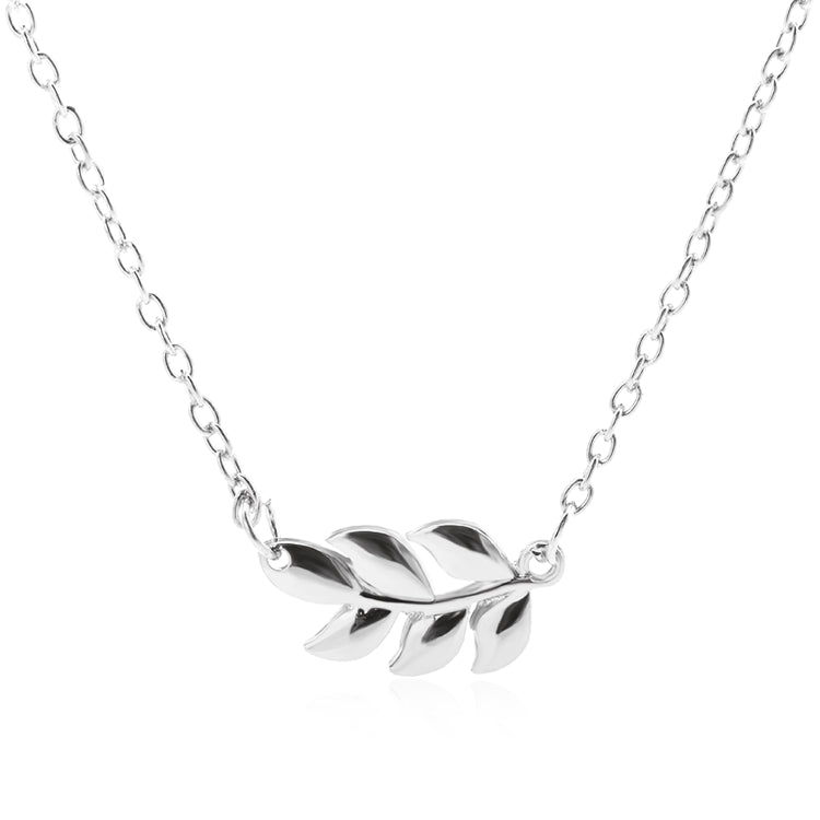 Version small fresh literary female necklace leaf grass pendant clavicle chain