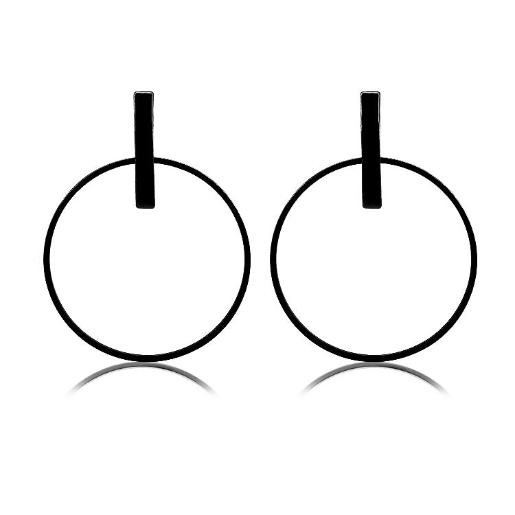 Fashion ladies round earrings simple temperament big circle female earrings