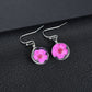 Retro Fashion Temperament Real Flowers Dried Flowers Crystal Ball Pendant Earrings Female Scenic Ethnic Jewelry