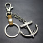 Sailing diary, big anchor, alloy key chain, leather middleware, accessories, key ring, bag, pendant