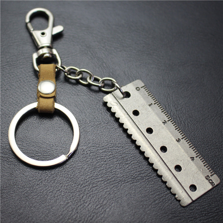 Accurate 5cm scale key chain cowhide middleware connection dog buckle key ring Korean wave jewelry bag pendant