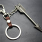 Large Arrow Alloy Pendant Leather Keychain Retro Key Ring Pendant Korean Wave Jewelry