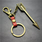 Large Arrow Alloy Pendant Leather Keychain Retro Key Ring Pendant Korean Wave Jewelry