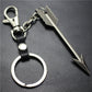 Large Arrow Alloy Pendant Leather Keychain Retro Key Ring Pendant Korean Wave Jewelry