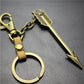 Large Arrow Alloy Pendant Leather Keychain Retro Key Ring Pendant Korean Wave Jewelry